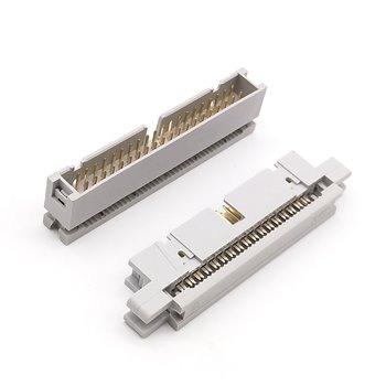 China PBT+G Pitch IDC Type 2.54mm Box Header Dual Row IDC Header With EAR Or Grommet for sale