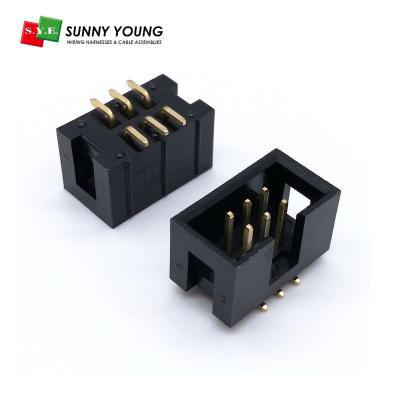 China Nylon Type 6T 2.54mm Pitch SMT Header Box Dual Row 2.54 SMT IDC Header for sale