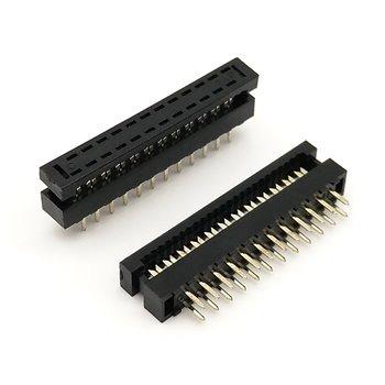 China PBT 2.0mm Pitch 8-68 Pin Color Black IDC Connector IDC Dip Socket Header R5910 Series for sale