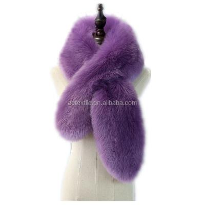 China Wholesale Madame Winter Faux Fox Fur Long Scarf and Shawl for sale