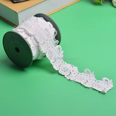 China Sustainable Wholesale Custom Garment Lace Fabric Lace Trim for sale