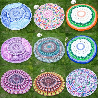 China Wholesale Colorful Round Beach Towels QUICK DRY for sale