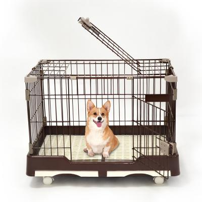 China Breathable Wholesale High Quality Multiple Sizes Cages Metal Stainless Steel Collapsible Dog Cage Cheap On Sale for sale