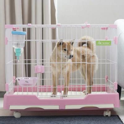 China Breathable Wholesale Outdoor Indoor Small Dog Pet Breeding Cages For Sale Dogs With Wheel Dog Cage Plastic for sale