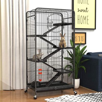 China Large Cage Breathable High Quality Stainless Pets Cage For Rabbit Hamster Pet Rat Breeding Cage for sale