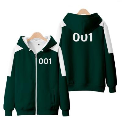 China Anti-wrinkle Hothome Squid Game Same Full Zip Hoodie Lee Jung Jae Same Paragraph Korean Hoodies TV Sweatshirts for sale