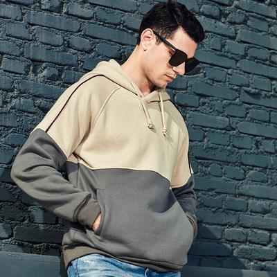 China Anti-Wrinkle Mens Tracksuit Sweatshirts Jogging Sports Loose Hooded Pullover Hoodies Casual Color Block Hoodie for sale