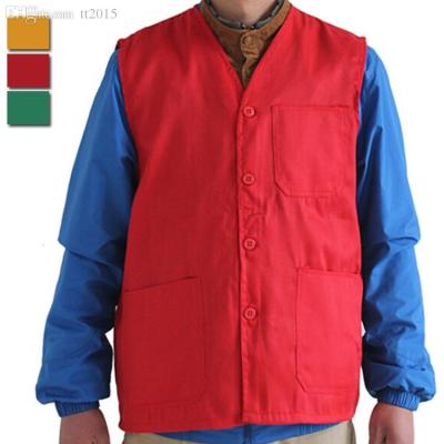 China QUICK DRY For Supermarket Clerk Work Uniform Vests Wholesale Promotional Cheap High Quality Supermarket Uniform Vest Customized for sale