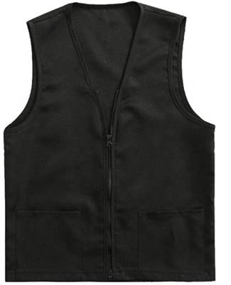 China Anti-wrinkle Barber Supermarket Work Vest Breathable With Logo High Quality Customized Men's Vest Polyester/Cotton Casual Shell Adults for sale