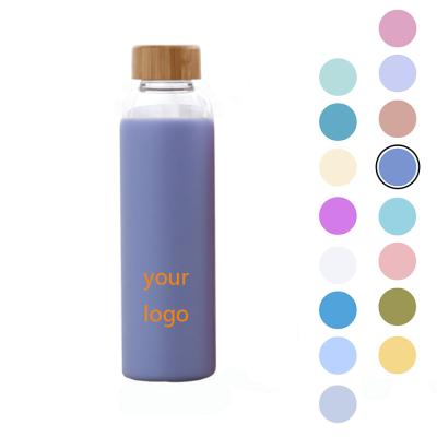 China Wholesale BPA Sustainable Borosilicate Free Leakproof Eco Glass Custom Water Bottle for sale