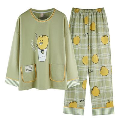 China 2021 Breathable New Style Pajama Sets For Women Spring Autumn Cartoon Long Sleeve Pajama Sets Casual 2 Piece Pajama Sets for sale