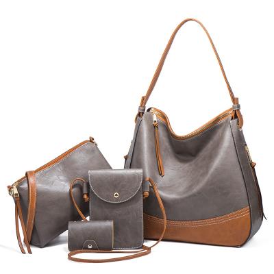 China One-shoulder ladies diagonal handbag set handbags ladies handbags set bags high quality set for sale