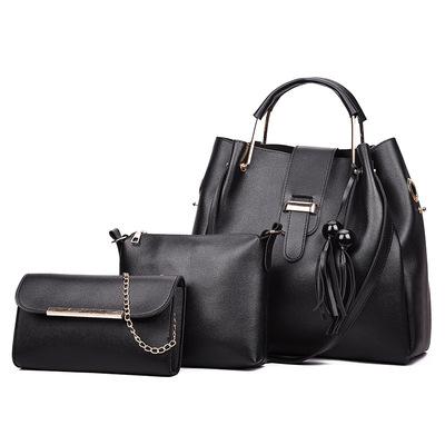 China New Fashion Style Handbag Sets Fashion 3 Pieces Single Shoulder Handbag Sets Solid PU Leather Handbag Sets For Ladies for sale