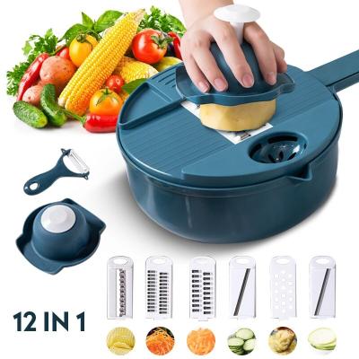 China Viable Multifunctional Potato Peeler Julienne Cutter Vegetable Chopper Food Slicer Kitchen Tool Accessories 12Pcs for sale