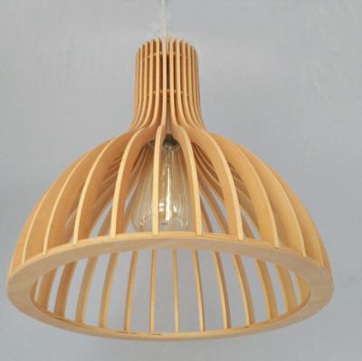 China Traditional Natural Wood Frame Pendant Light for Indoor Use Hanging Light Fixture (YD-021C) for sale