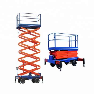 China Easy Operation Safety Convenience 9 Meter High Rise Portable Mobile Scissor Lift With Solid Types, Tires Scissor Lift for sale