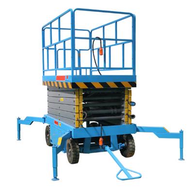 China Safety Easy Operation Convenience Mobile Scissor Lift Auxiliary Walking Electronic-Hydraulic Lifting Platform Car for sale