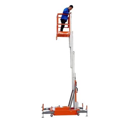 China 4-14m warehouse aluminum alloy aerial lifting platform/vertical platform lift/one man telescopic lift for sale