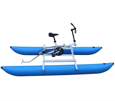 China New Design Adult Water Entertainment Pedal PVC Inflatable Single Floating Water Bike Exercise Bike for sale