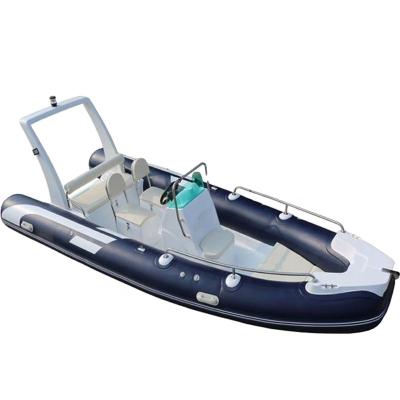 China Fiberglass CE 5.2 Meters Hypalon Or PVC Inflatable Boat With Outboard Engine for sale