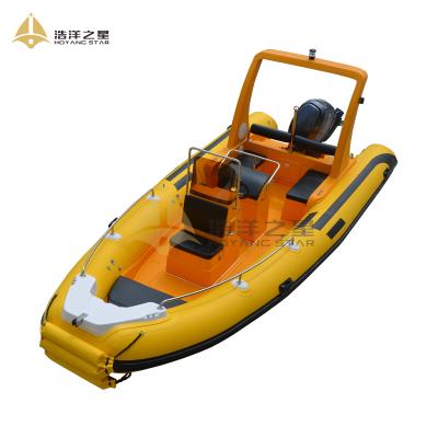 China Fiberglass RIB620 inflatable boat 6.2m RIB hypalon boat with CE for sale