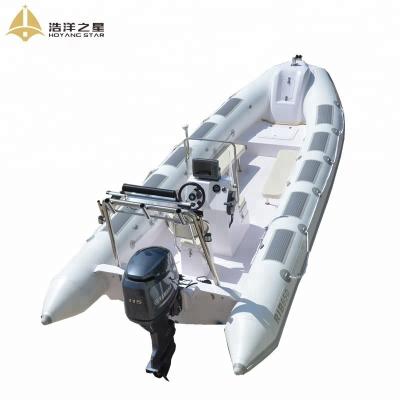 China Fiberglass RIB650 Rigid Inflatable Boat 6.5m Inflatable Boat Military Inflatable Rescue for sale