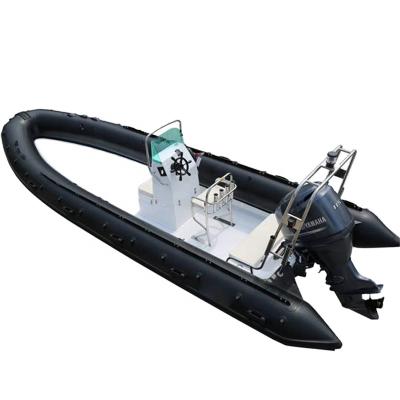 China Military Fiberglass 6.8m Fiberglass Patrol PVC&Hypalon RIB Inflatable Boat for sale