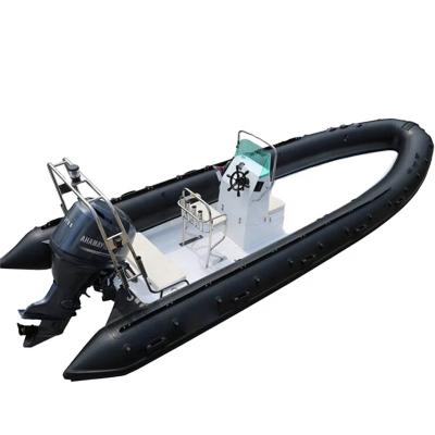 China 6.8M France Hypalon Fiberglass Fiberglass Inflatable Boat Used For Outdoor Eingine for sale