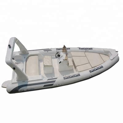 China RIB730 fiberglass inflatable boat 7.3m rib hypalon boat for sale for sale