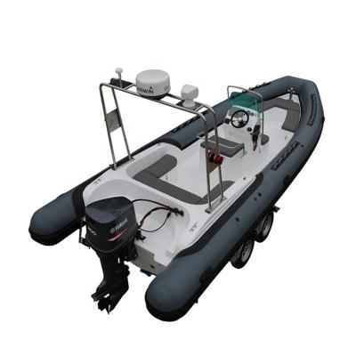 China Fiberglass Fishing RIB Boat 25Ft Tender Inflatable Boat Pontoon Inflatable Rescue And Dive Inflatable Raft Power Boat for sale