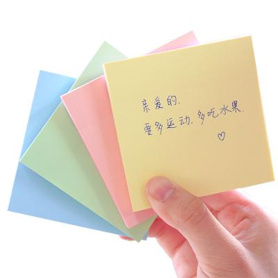 China Adhesive 4 Colors Self Adhesive Sticky Memo Pads Paper Sticky Notes Most Popular Customized Color 3 Inches*3 Memo Pads for sale