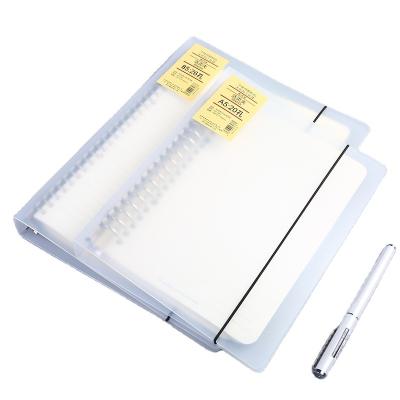 China Office Spiral Stationery Notebook B5 Loose-leaf Size 60 Pages Polish PP Semi-transparent Loose-leaf Notebook for sale