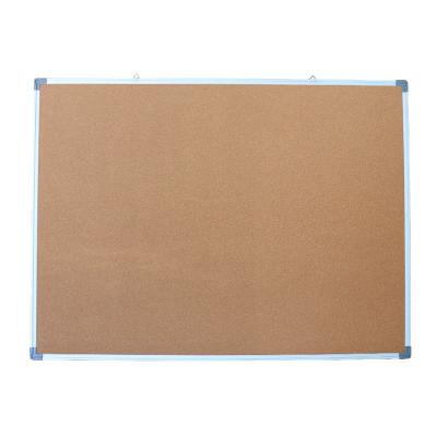 China Hot Sales Aluminum Frame Cork Soft Wood Noticeboard Desktop Board Reusable With Hook for sale