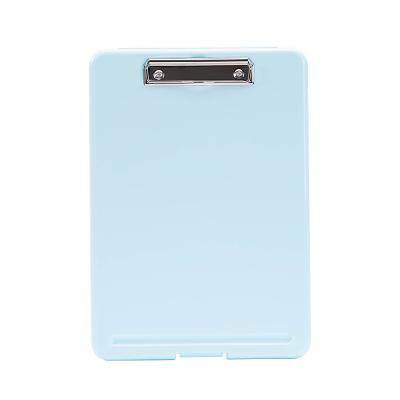 China Eco-friendly Office Stationery Clipboard A4 PP Box Storage Folder Multifunction Plastic Clipboard for sale