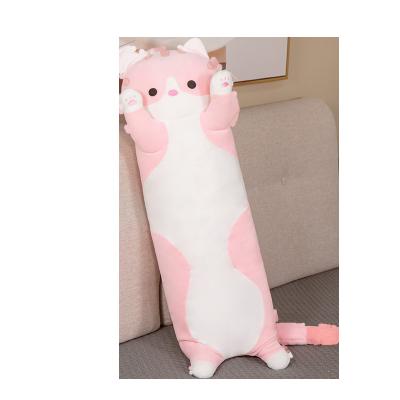 China Hot Selling Soft Long Stuffed Cat Plush Pillow Cushion Toys for sale