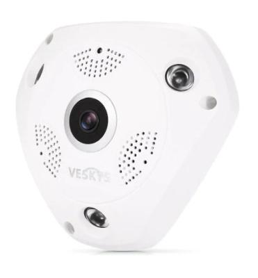 China 960P 360 Degree HD IP Network Security WiFi Camera 1.3MP FishEye Lens / Night Vision / Two-way Audio for sale