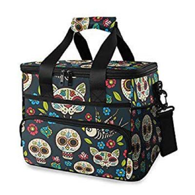 China Promotion Cat Floral Large Cooler Insulated Picnic Bag Lunch Box For Adult for sale