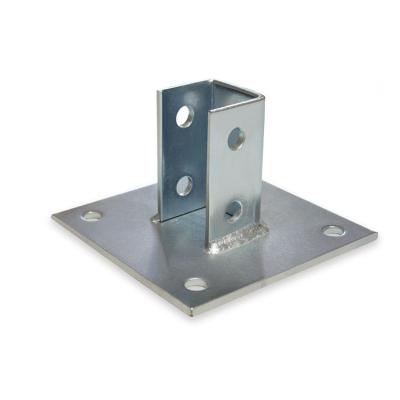 China Square Mount Post Base Strut Fixing And Support Mount For Single Channel Slotted Strut Base for sale