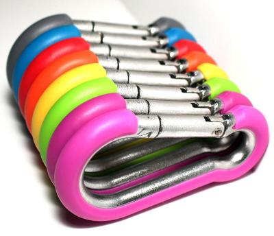 China Portable Stainless Steel Color Coded Snap Carabiners Camping Hook Hook for sale