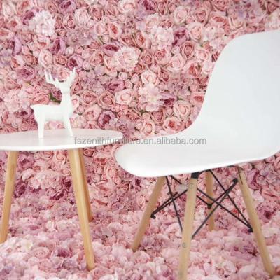 China Low MOQ Beautiful Artificial Flower Beautiful Wedding Backdrop Colorful Decorative Flower Wall Artificial Flower Panel for sale