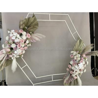 China Romantic Gorgeous Decorative Flower Supplies Wedding Arch Backdrop Decoration Rose Corner Flower Artificial Arrangement For Balloon Circles for sale