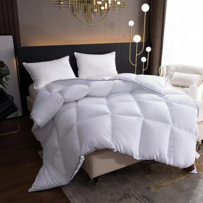 China 2022 Luxury Winter Bedroom Warm 100% Polyester Duck Goose Feather Down Comforter Comforter Quilt for sale