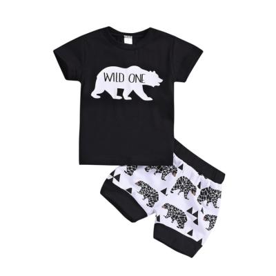 China Comfotable Toddler Boys Boutique Outfits Cotton Clothes Animal Boys Clothing Shorts Baby Sets for sale