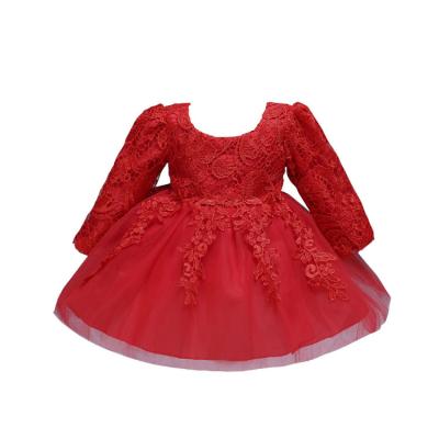 China Breathable Kids Dress Kids Long Sleeve Princess Dress Baby Birthday Dresses for sale