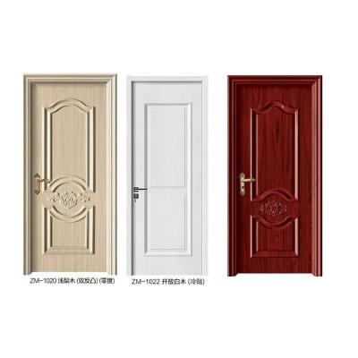 China Customized Color Waterproof And Interior Design WPC Compression Press Room Doors Skin for sale