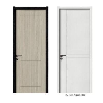 China Waterproof hot sale wooden room plastic composite interior doors with cheap price for sale