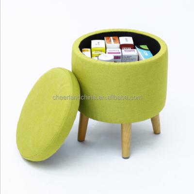 China American Cute Animal Children's Large Size Animal Shape Storage Beanbag Stool Pine Wood Footstool Children's Footstool for sale