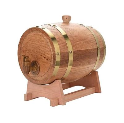 China Eco-friendly wooden mini barrel with solid oak wood for whiskey and beer for sale