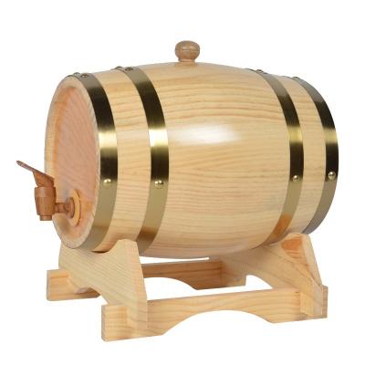 China Eco-friendly Hot Selling Pine Wood Mini Wine Barrel With Aluminum Foil Liner for sale