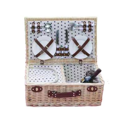 China Eco - Friendly Decorative Wicker Storage Picnic Basket With Handles for sale